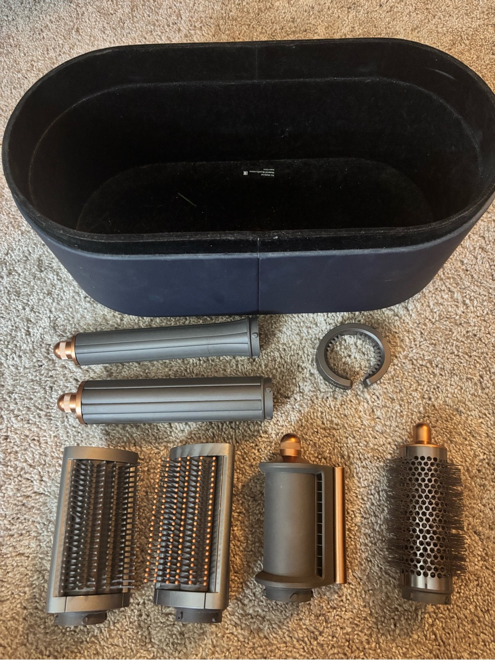 Dyson Charcoal Gray and Copper Multi-Styling Hair attachment Tool Set- no motor!